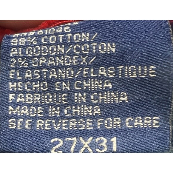 Vanity Pants Women 27/31 Blue Denim Jean Flared Embroidered Med Wash Low Rise - Picture 14 of 16